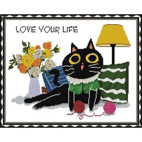 Full Embroidery Dmc Cross Stitch Fruits Birds Plants Home Decoration Needlework Kits White Cotton Floral Thread, Modern Flowers