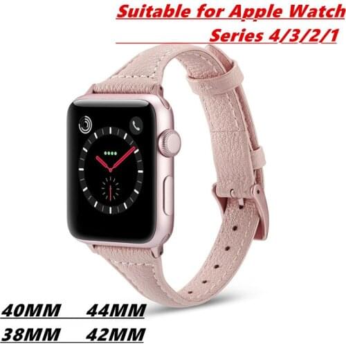 Womens elegant leather Strap For Apple Watch 44/42/40/38mm High-end leather Bracelet For I watch Series 4/3/2/1