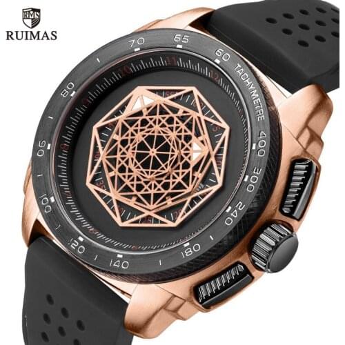 RUIMAS Silicone Quartz Watches Men Top Brand Luxury Army Military Sports Wristwatch for Man Relogios Masculino Clock RN554G