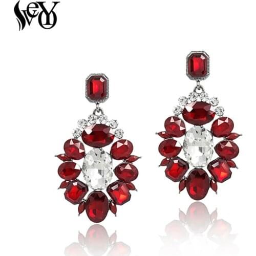 VEYO Luxury Elegant Crystal Drop Earrings For Woman High Quality pendientes Brincos