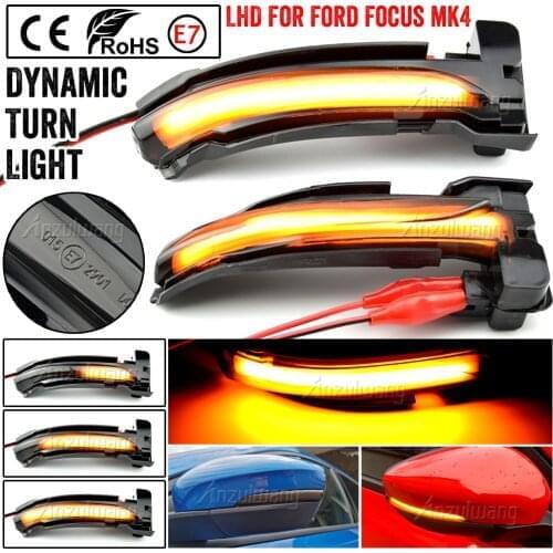 For Ford Focus 4 MK4 LED Dynamic Turn Signal Blinker Sequential Side Mirror Indicator Light 2019 2020