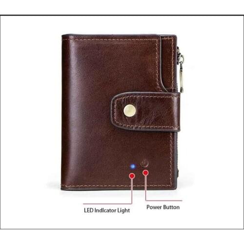 Smart Wallet Tracker Anti-lost Genuine Leather Men wallets Soft Bluetooth-compatible Leather Purse Male Luxury Mens Wallet