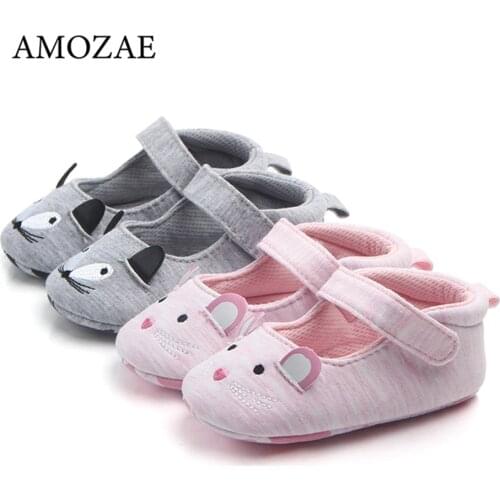 Spring and Autumn Colored Cotton Baby Non-slip Princess Shoes Newborn Baby Girl Shoes Cute Animal Pattern Baby Toddler