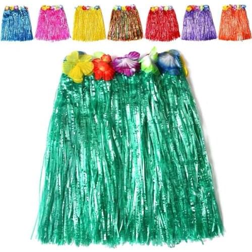 30cm 40cm 60CM Girl Grass Skirt Hawaiian Hula Skirt Suit Dance For Children Girls Beach Festive Party Supplies Skirt
