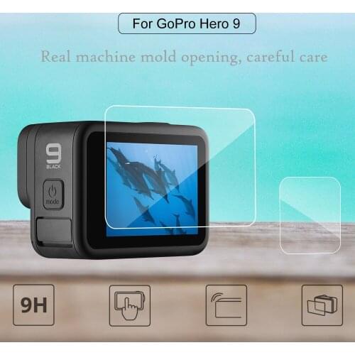 Tempered Glass Screen Protective Film for GoPro Hero 9 Black Lens Protector for Go Pro Hero9 Accessories
