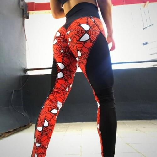 Super Hero Print Women Push Up Yoga Pants Sexy Mesh Patchwork High Waist Fitness Leggings Breathable Dry Quick Running Tights