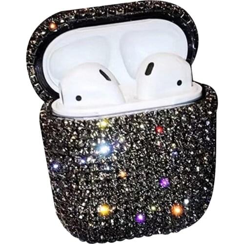 Luxury 3D Cute Bling diamonds Wireless Bluetooth Earphone Accessories hard case protective Charging bag