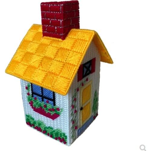 1 set, new living room old house handmade art three-dimensional embroidered yarn 5D cross-stitch roll drawer villa