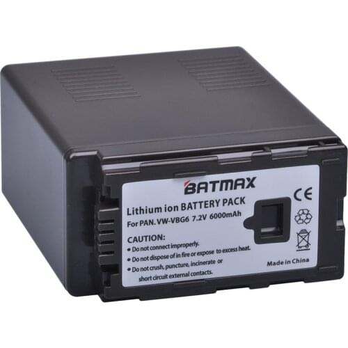 1Pc 6000mAh VW-VBG6 VW VBG6 VWVBG6 Battery for Panasonic AG-AC7 ,AG-AC160A ,AG-AF100 ,AG-130, AG-HMC154ER HMC154GK AG-HMC154P