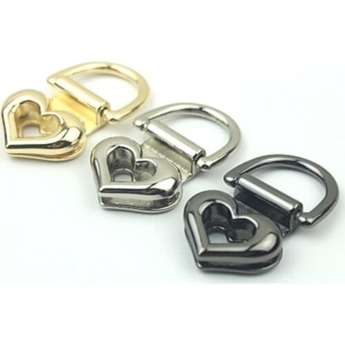 1pcs Metal Heart Shape Swivel Trigger Snap Hook Bag Charm Ornaments Clasps Spring Gate Clips DIY Leather Craft Bag Belt Strap