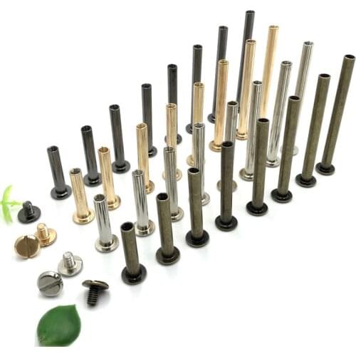 10 Pcs 25mm-60mm Luggage Leather Metal Craft Solid Screw Nail Rivet/Strap Rivets/Book Screws/Photo album/Recipe Rivet