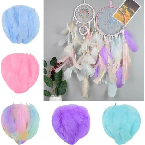 100pcs Natural Plumes Turkey Marabou Feathers Fluffy Decorative Wedding Party Dress DIY Jewelry Accessories Colorful Plume Craft