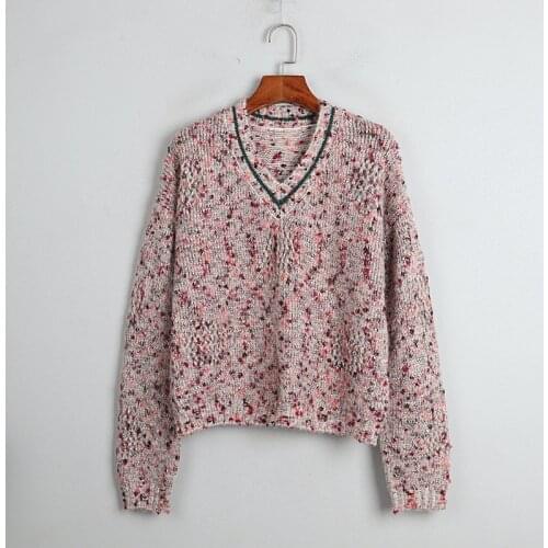 2020 1103 Autumn Free Shipping Sweater V New Long Sleeve Pullover White Fashion Womens Clothes Dl