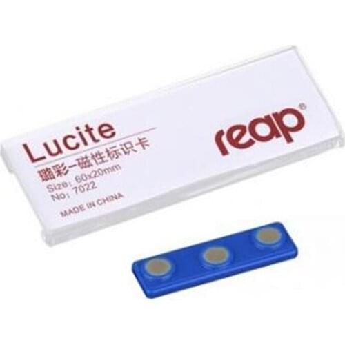60 * 20mm Reap Magnetic Custom Logo Acrylic Student Worker Employee Id Name Card Holder Brooch Pin Id Card Chest Name Badge