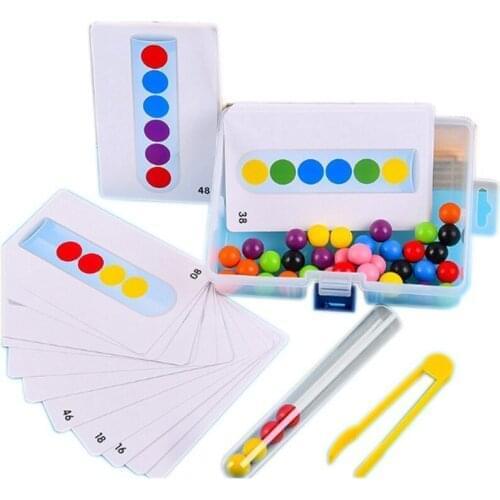 Clip Bead Game Ball Matching Toy Clip Beads Test Tube Toy Toddler Educational Montessori Games for Kids
