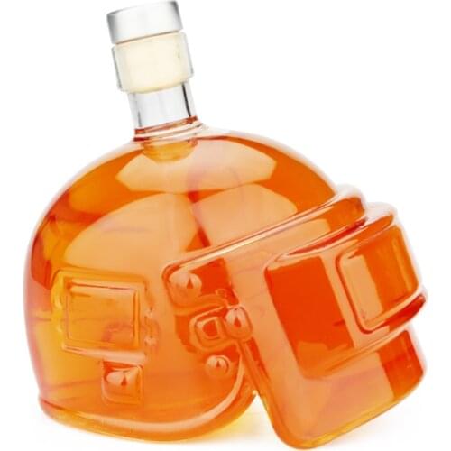 600ML Head Vodka Bottle Skull Head Bottles Helmet Whiskey Decanter Crystal Glass Wine Decanter Bottle Bar tool 301-0839