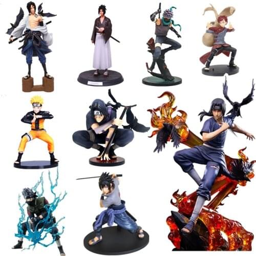 Naruto GK Action Doll Shippuden Anime Model Kakashi Sasuke Uchiha Itachi Akatsuki PVC Statue Collection Toy Doll Figma Children