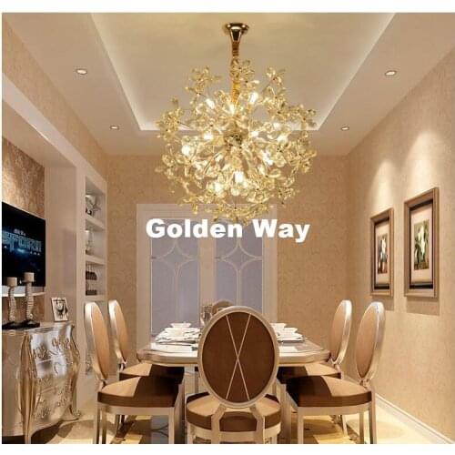 European Newly Luxury Modern K9 Clear Crystal Chandelier Pendant Light Hotel Hall Living Room Dining Room AC 110-240V Lighting