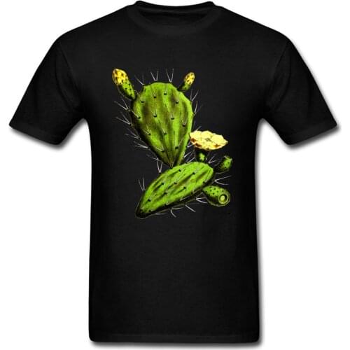 Desert Cactus Tshirt Men T-shirt Botanical T Shirts Print Cacti Plant Tops Tees Flower Clothes Custom Cotton Drop Shipping