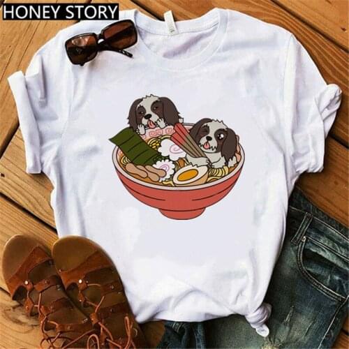 Funny Graphic O-Neck Clothes Shih Tzu Mom T-shirt Women Harajuku Bandana Print Mama Fashion Cartoon Tshirt Short Sleeve Tee Tops