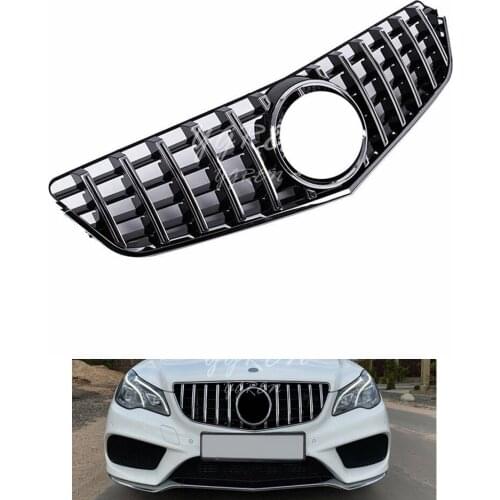 GT R Silver Black Front Grille Grill for Mercedes-Benz E Class W207 A207 C207 2014 -2016