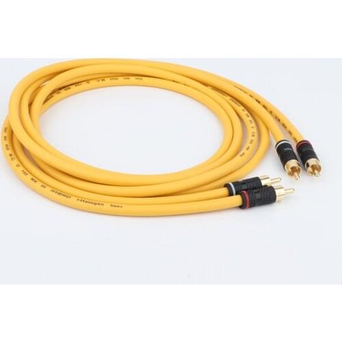 Pure Copper HiFi Audio cable interconnect cable Audiophile RCA TO RCA Audio Cable Hifi Audio D102mkiii Silver Plated Rca Cable