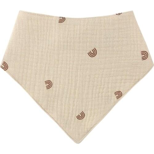 Baby Infant Cotton Bibs Newborn Solid Color Triangle Scarf Feeding Saliva Towel Bandana Burp Cloth Boys Girls Shower Gifts A5YC