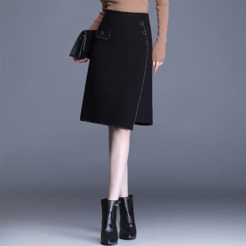 KUANGNAN Knitted Pencil Skirts