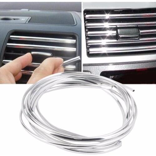 New 1/2M Car Interior Moulding Strips Decoration Line Door Dashboard Air Vent Steering-wheel Flexible Auto Accessories
