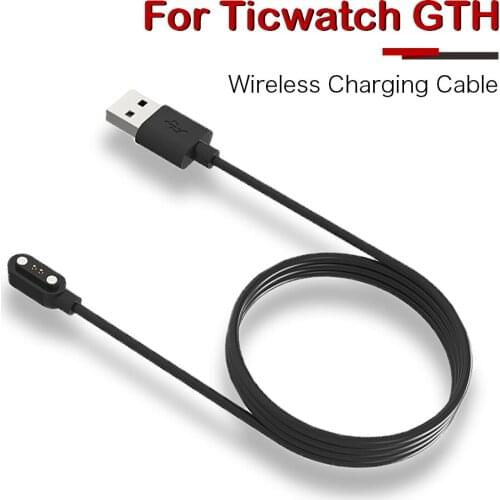 For Ticwatch GTH / CXB02 Smart Watch USB Magnetic Adsorption Portable Power Charger Cable Adapter Fast Charging Dock Accessories