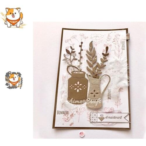 Potted Plant Box Metal Cutting Dies Scrapbooking Stencil DIY Decorative Embossing Craft Die Cuts Card Making New Dies For 2019