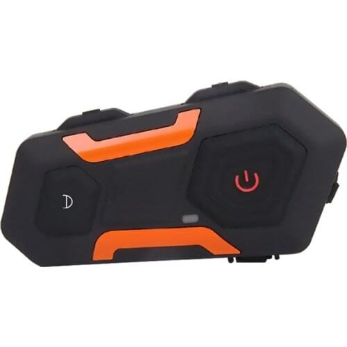 Motorcycle Bluetooth Headset With FM Radio Interphone Helmet Headset Intercom 3 Riders Helmet Waterproof Headsets 1200M