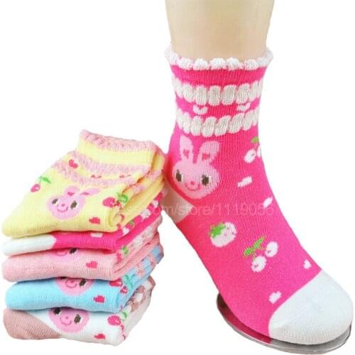 1-12 Year Spring Socks For Girls Cotton Socks High Quality Beautiful Candy Color Kids Brand Sock 10pcs=5pairs/1lot