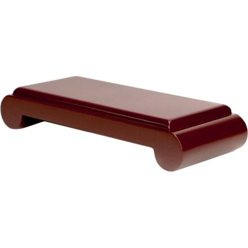 Rectangular imitation mahogany, solid wood base, handicraft ornaments, vases, fish tanks, stones, Buddha bracket