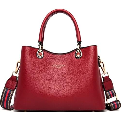 Luxury Female Casual Totes Bag Pu Leather Crossbody Bags for Women 2021 Fashion Wide Shoulder Strap Messenger Bag Brand Handbags