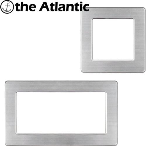 S Series- Customize Silver Stainless Steel Metal Frame DIY Socket Outlet Free Combination Single Double Triple Quadruple Panel