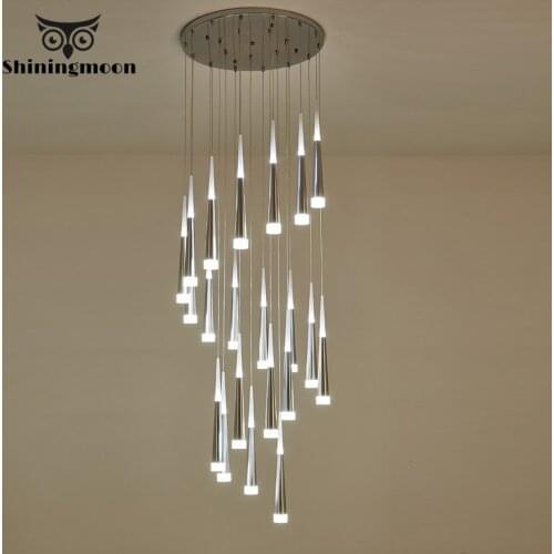 Modern Crystal Chandelier Lighting Hotel Living Room Ceiling Chandelier Home Deco Light Fixtures Stair Lighting Lustre Luminaria