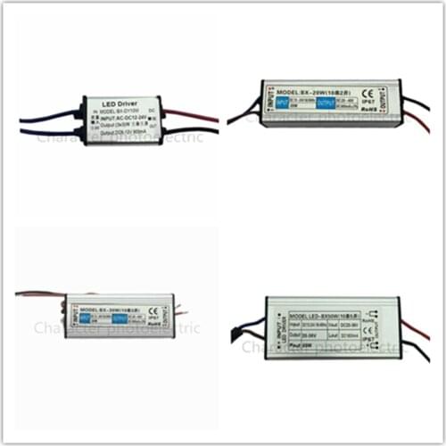DC 12-24V 10W 20W 30W 50w waterproof LED Driver Waterproof IP67 Output DC 6-40V 600 -1500 mA Power Supply For LED light