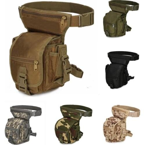Molle Leg Bag Outdoor Tactical Waist Pouch Leg Bag Military Camouflage Waterproof Thigh Drop Multifunctional Utility Bag