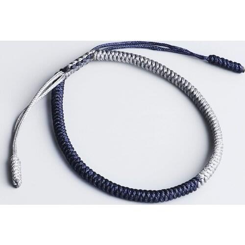 Tibetan Buddhist Handmade Lucky Rope Bracelet Men Tibetan Buddhist Knots Size Adjustable Bracelet Bangle For Women