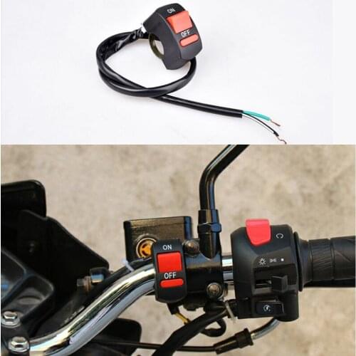 Universal Motorcycle Handlebar Flameout Switch ON OFF Button for Moto Motor ATV Bike DC12V/10A Black