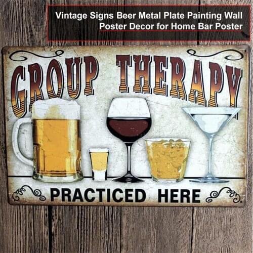 Rounded Corners Vintage Signs Colorful Beer Metal Tin Sign Plate Painting Wall Poster Bar Home Wall Decor Retro Plaque Painting