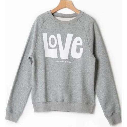 Women Drawstring Sweatshirt Colorful Letters Flowers White Simple Ladies Long Sleeve Pullover 2021 Autumn Winter New