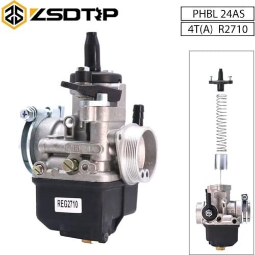 ZSDTRP Universal 24mm Motorcycle Carburetor Dellorto PHBL 24AS 4T(A) R2710 For 4 Stroke 50cc 100cc 125cc Moto