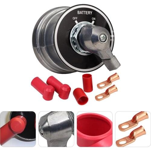 1 Set Car Battery Isolator Switch Quick Cut-off Switch Disconnect Isolator