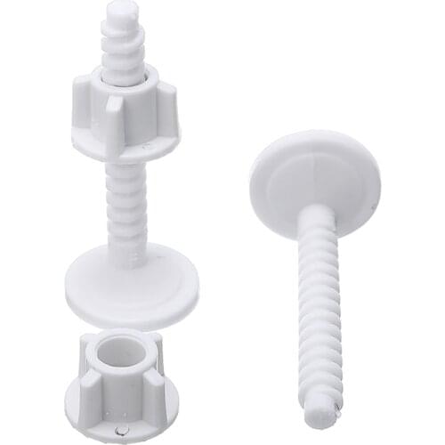 1 Pair Plastic Toilet Seat Screws Fitting Kit Replacement Toilet Seat Expansion Screw Hinges Tool