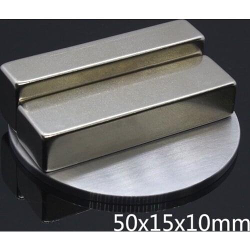 10pcs Super Strong Neodymium Block Magnet 50 mm x 15 mm x 10 mm Cuboid N35 Grade Rare Earth ndfeb Neodymium neodimio imanes