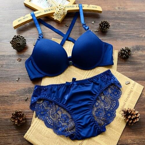 2016 teenage girl underwear Spandex Lace Underwear Lovely Training For Girls Bra Sets High Quality Bra & Brief Set Hot