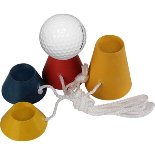 33mm 4 in 1 Golf Rubber Tees Golf Training Ball Tees Winter Golf Tee Set Golf Accessories 4 sizes with White String Golf Train