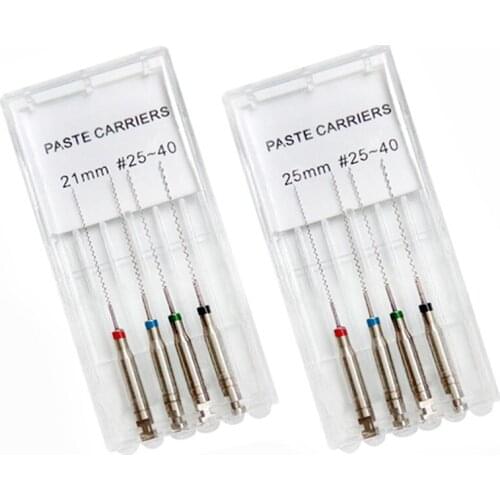 5 Packs Dental Endodontic Paste Carriers Dentisty Root Canal endo files 21/25mm #25-40